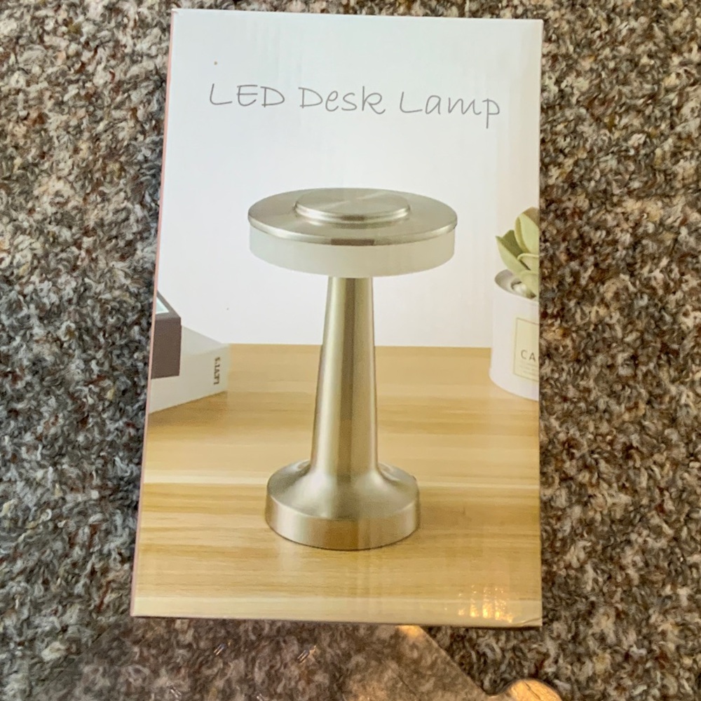 Silver LED Desk Lamp